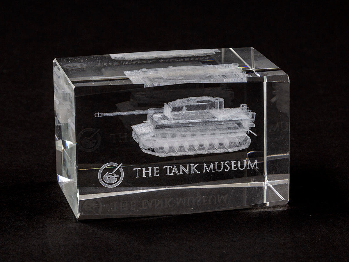 Engraved Glass Cube: Tiger 131 Collectables Kandy Toys
