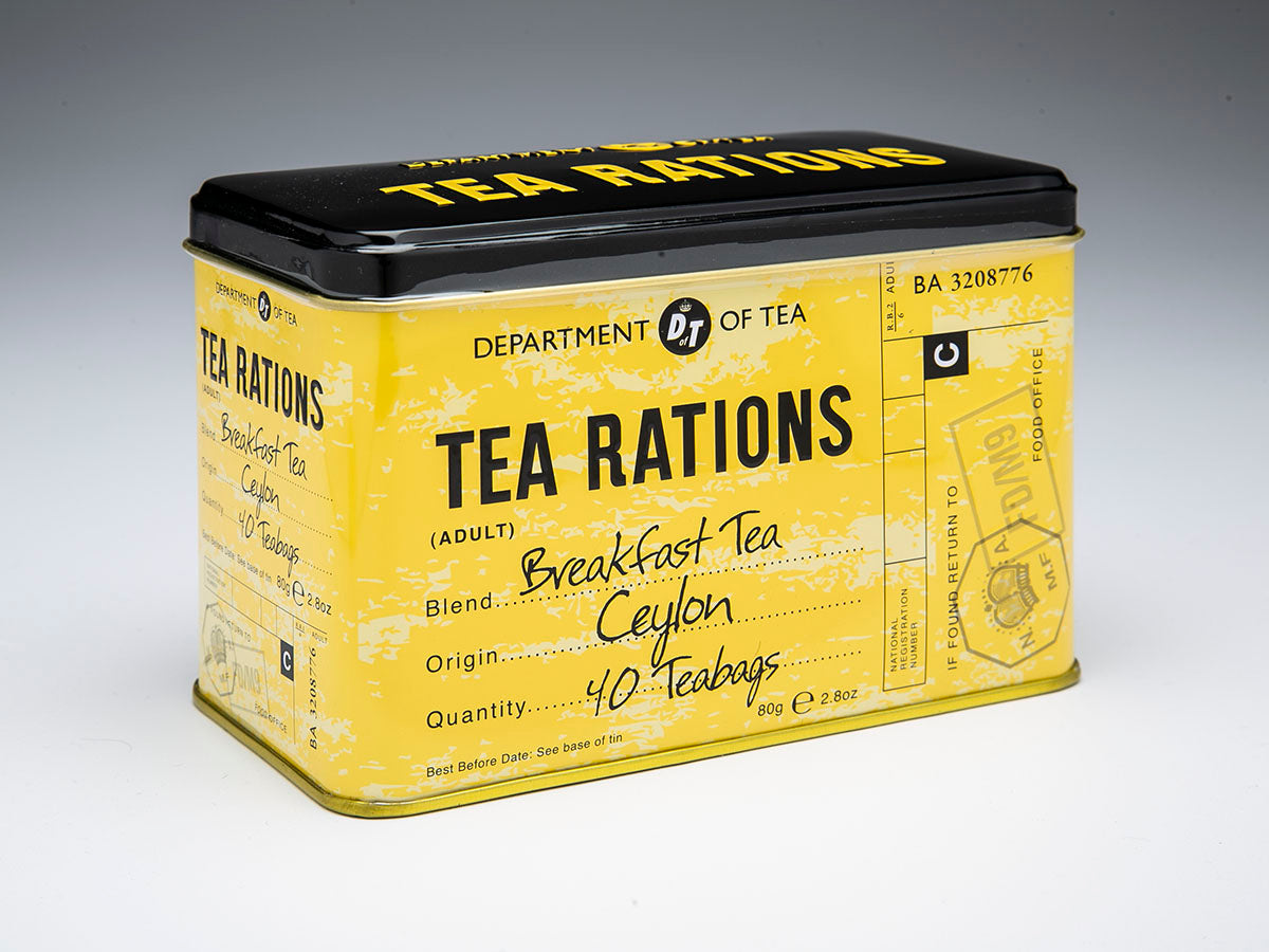 Tea Rations English Breakfast Tea Tin with 40 Teabags Drink New English Teas