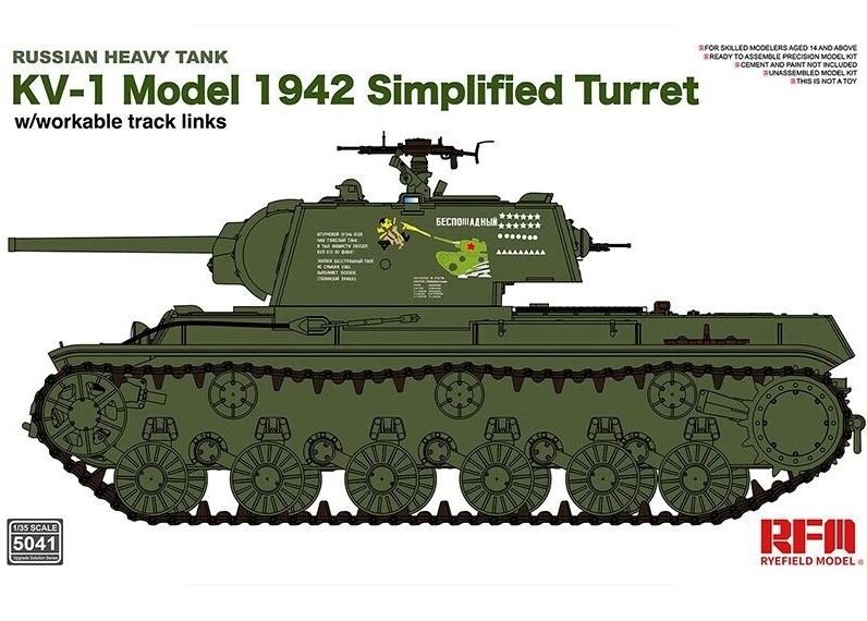 Ryefield Model 1/35 KV-1 Model 1942 Simplified Turret Scale Model Ryefield