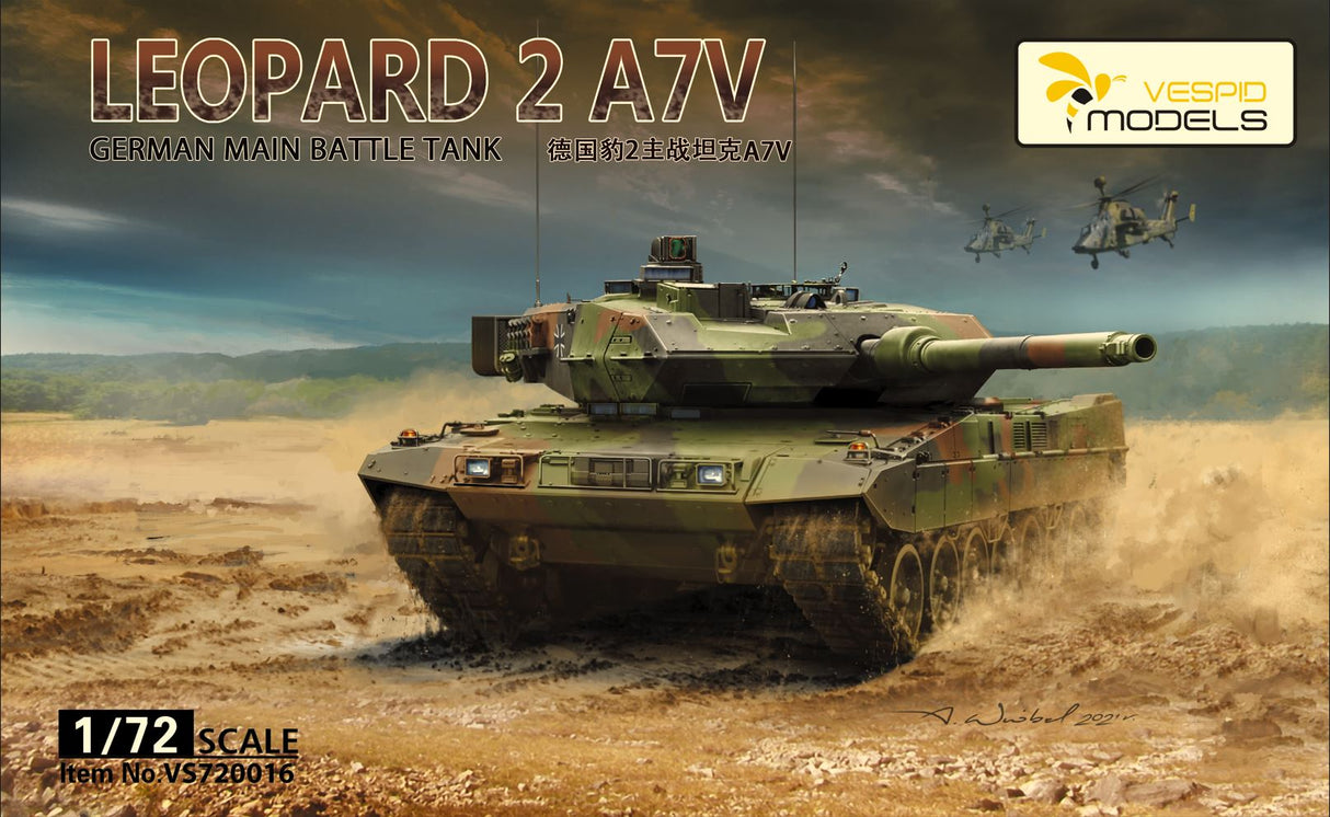 Vespid Models 1/72 Leopard 2 A7V Scale Model Vespid Models
