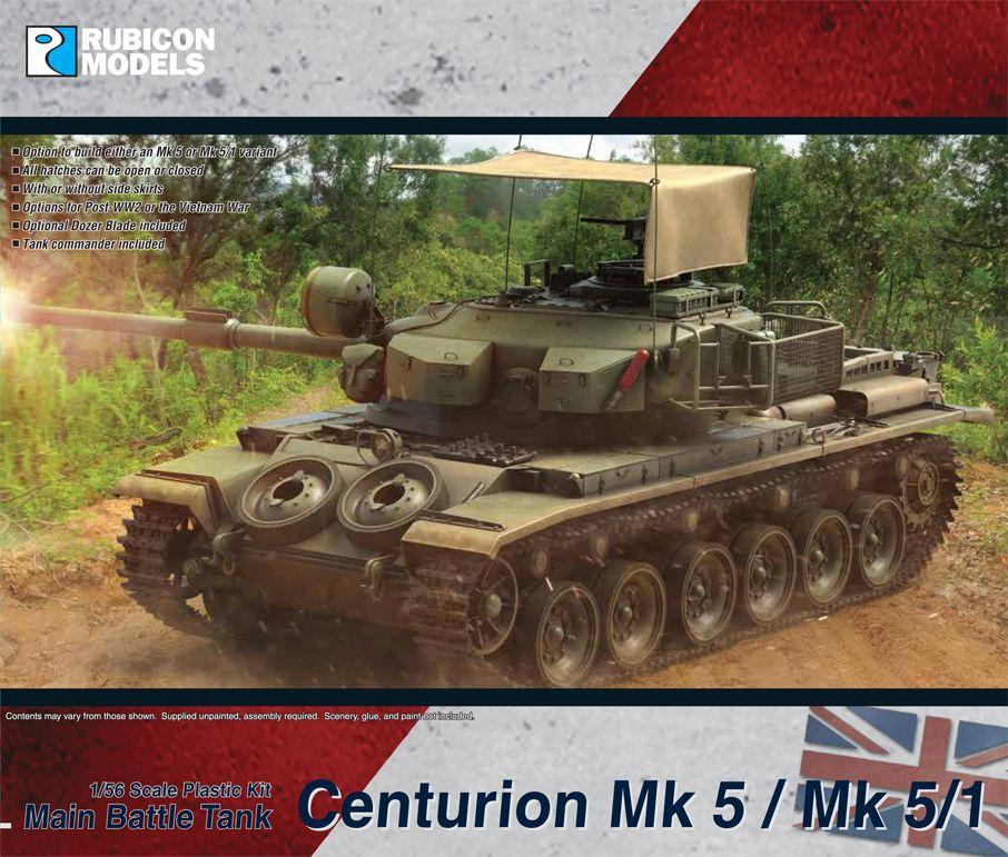 Rubicon models 1/56 Centurion MBT Mk 5 / Mk 5/1 Scale Model Rubicon models.