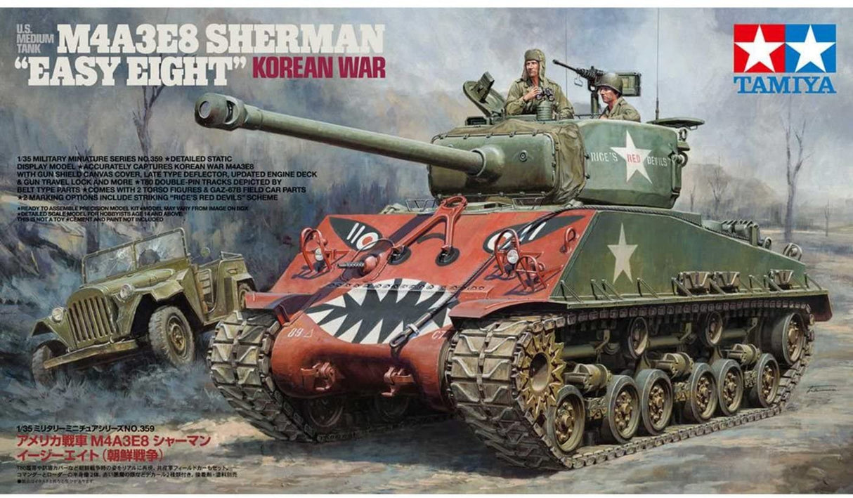Tamiya 1/35 M4A3E8 Sherman "Easy Eight" Korean War Scale Model Tamiya