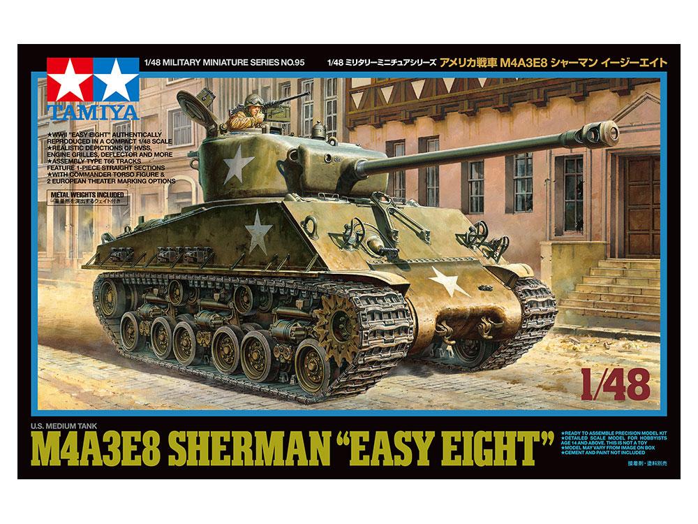 Tamiya 1/48 M4A3E8 Sherman "Easy Eight" Scale Model Tamiya Default Title