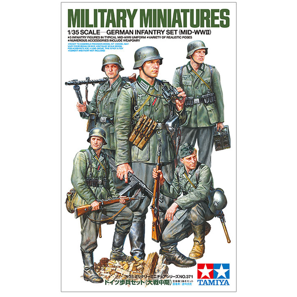 Tamiya 1/35 German Infantry Set (Mid- WWII) Scale Model Tamiya