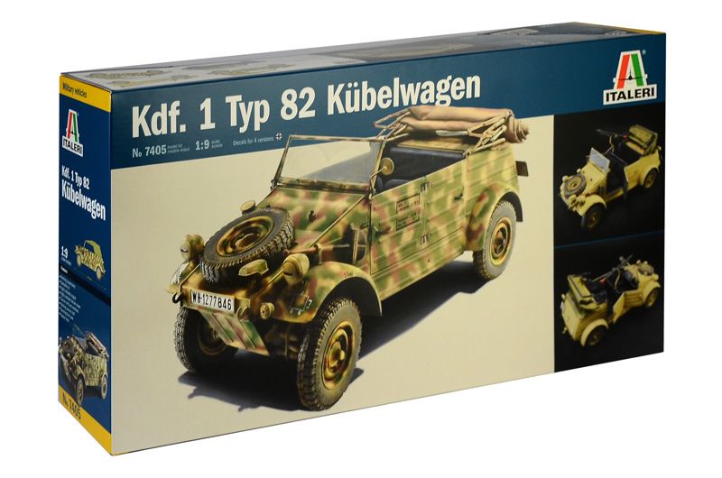 Italeri 1/9 Scale Kdf.1 Type 82 Kubelwagen Scale Model Italeri