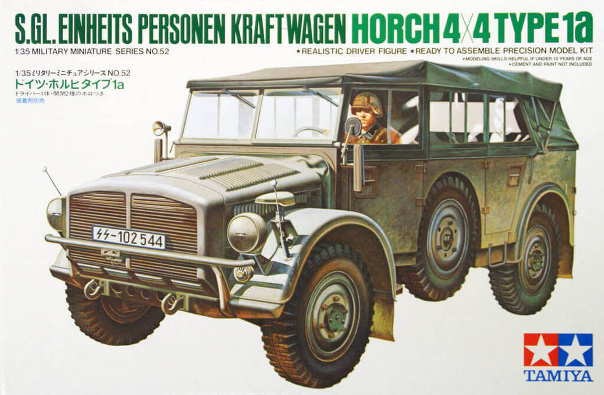 Tamiya 1/35 S.GL.Einheits Personen Kraftwagen Horch 4x4 Type 1a Scale Model Tamiya