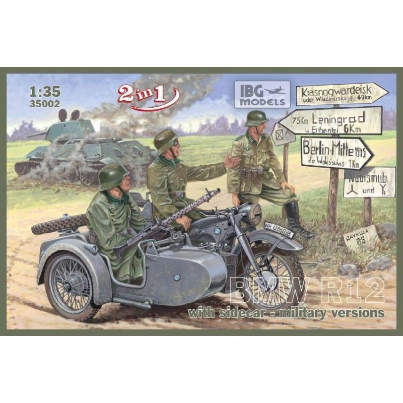 IBG BMW R12 with sidecar (2 in 1) Scale Model IBG Models