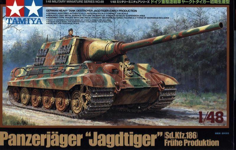 Tamiya 1/48 Panzerjager 'Jagdtiger' Sd.Kfz.186 Early Production Scale Model Tamiya