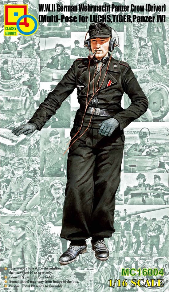 Classy Hobby 1/16 WW2 German Wehrmacht panzer crew (driver) Scale Model Classy hobby