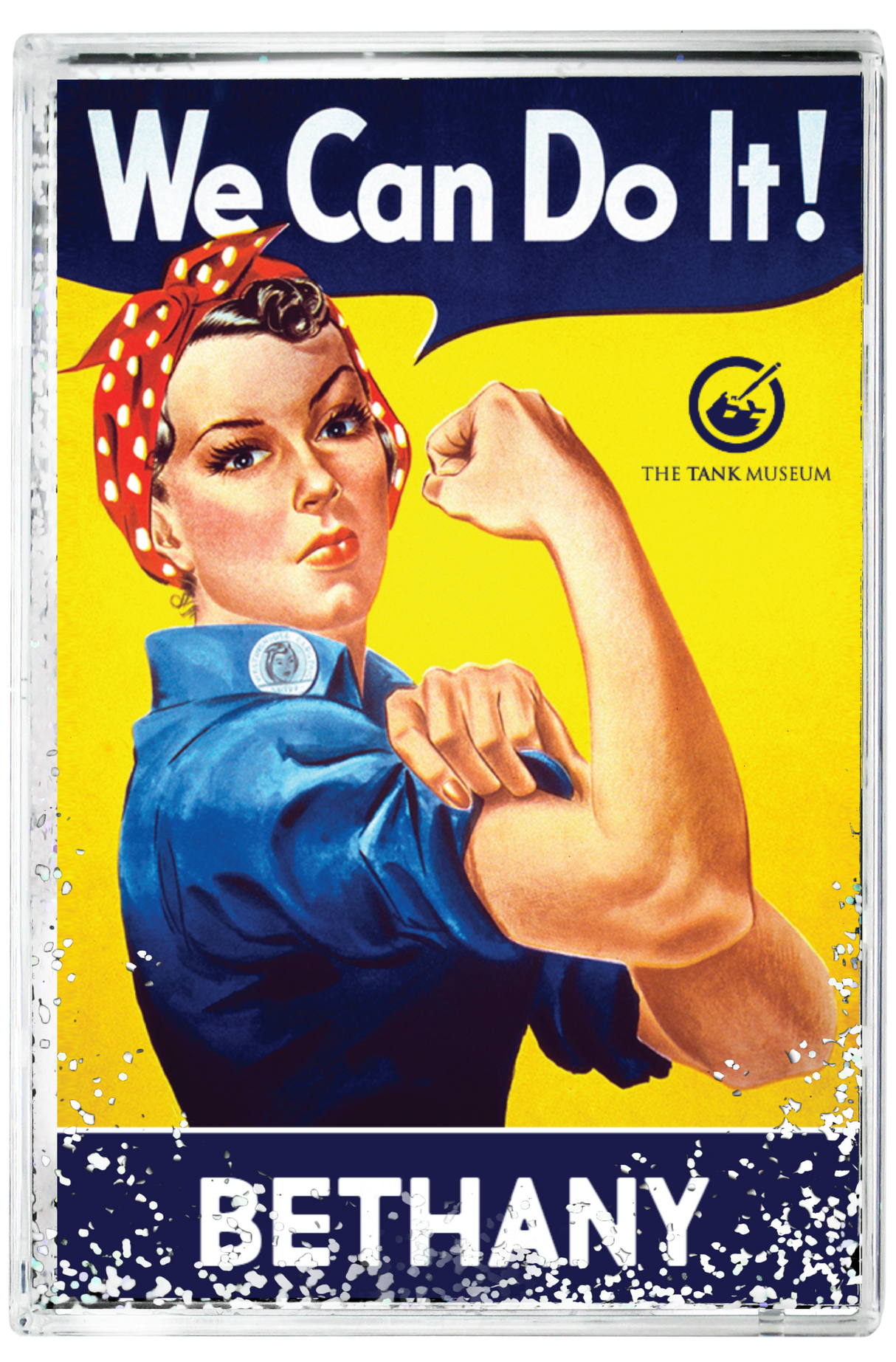 We Can Do It Personalised Glitter Block Glitter Box My Moments