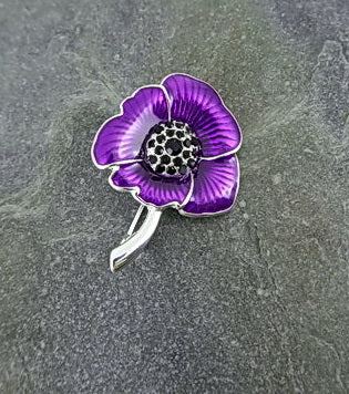 Purple Poppy Brooch Brooch Alexander Thurlow