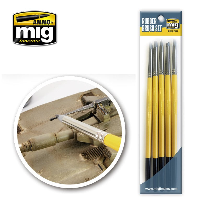 Ammo by Mig Rubber Brush Set Model Accessories Ammo by mig.