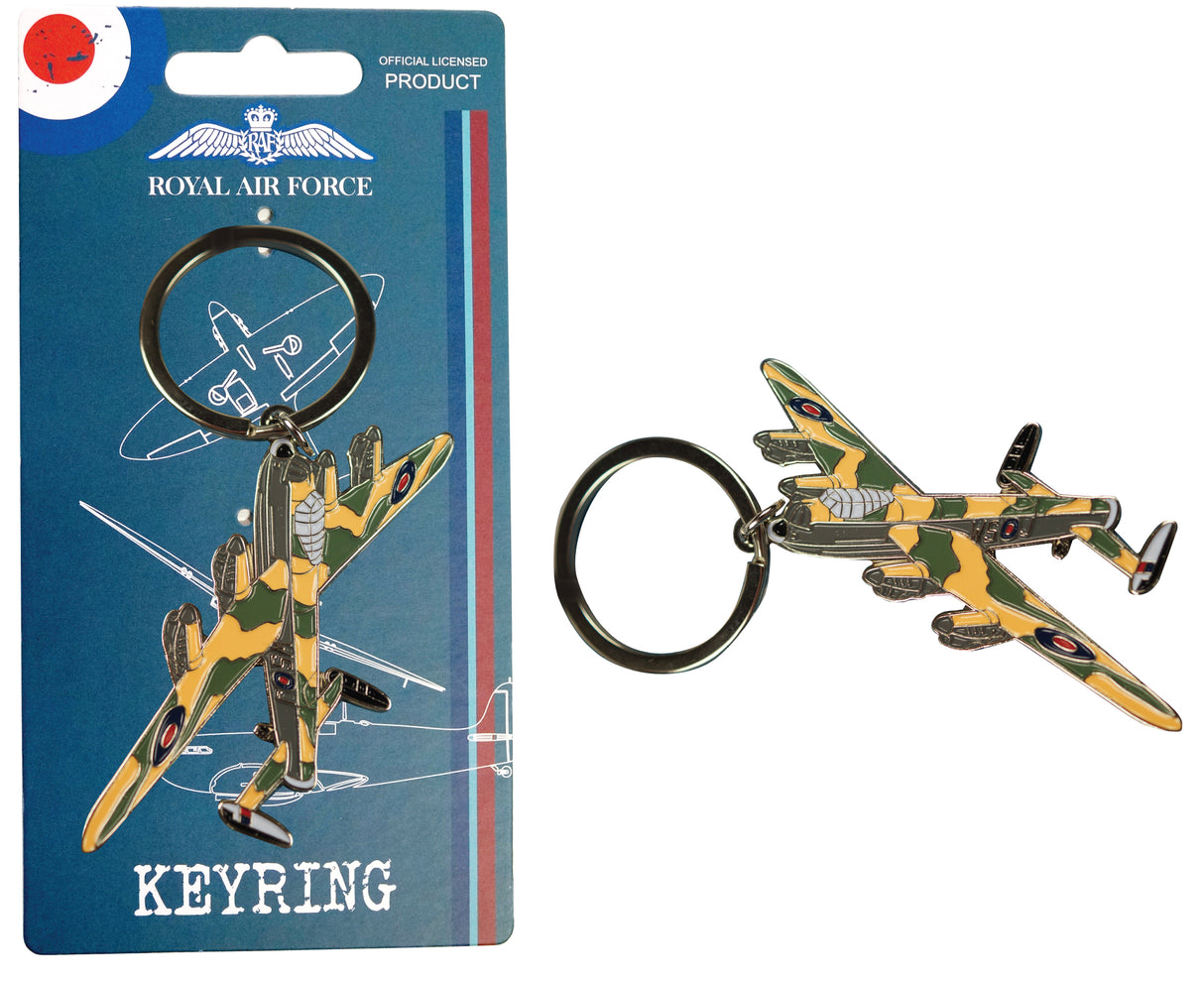 RAF Vintage Metal Enamel Keyring Lancaster Keyring Portfolio Group