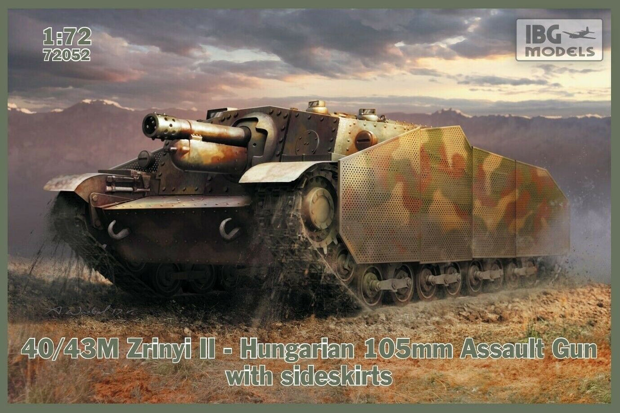 IBG 1/72 40/43 Zrinyi 2 - Hungarian 105mm Assault gun with side skirts Scale Model IBG Models