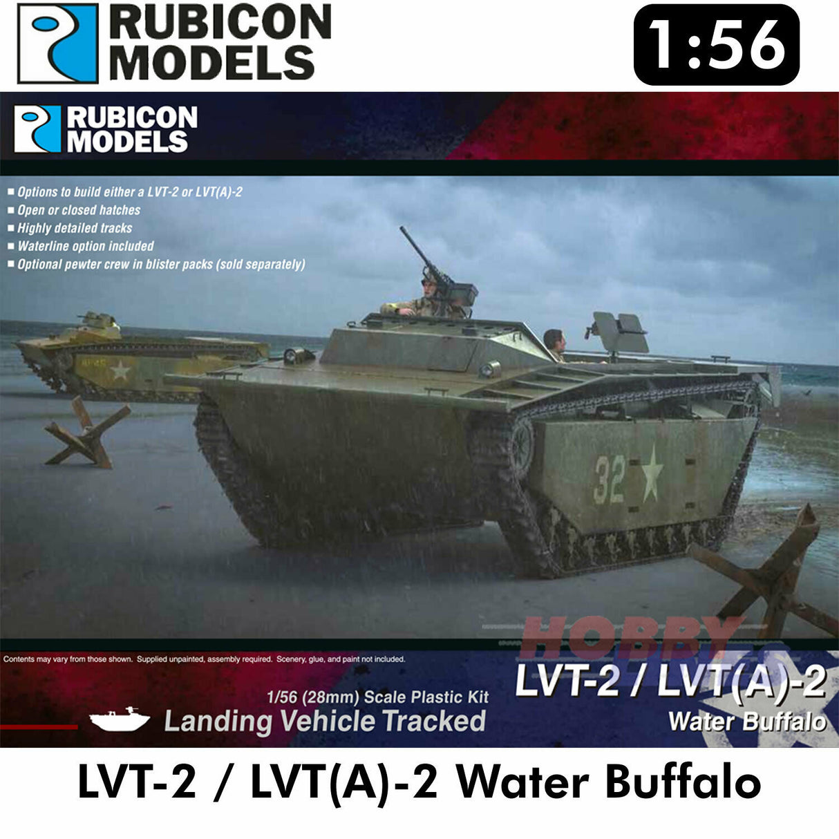 Rubicon Models 1/56 LVT-2 / LVT (A)-2 Scale Model Rubicon models.