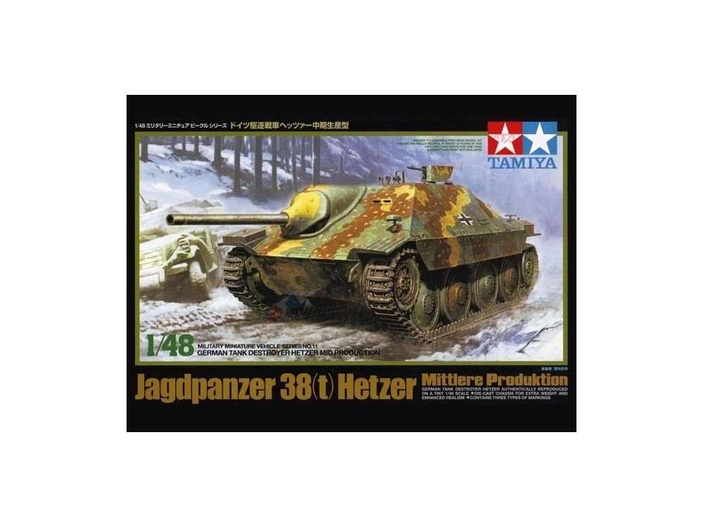 Tamiya 1/48 Jagdpanzer 38(t) Hetzer Scale Model Tamiya