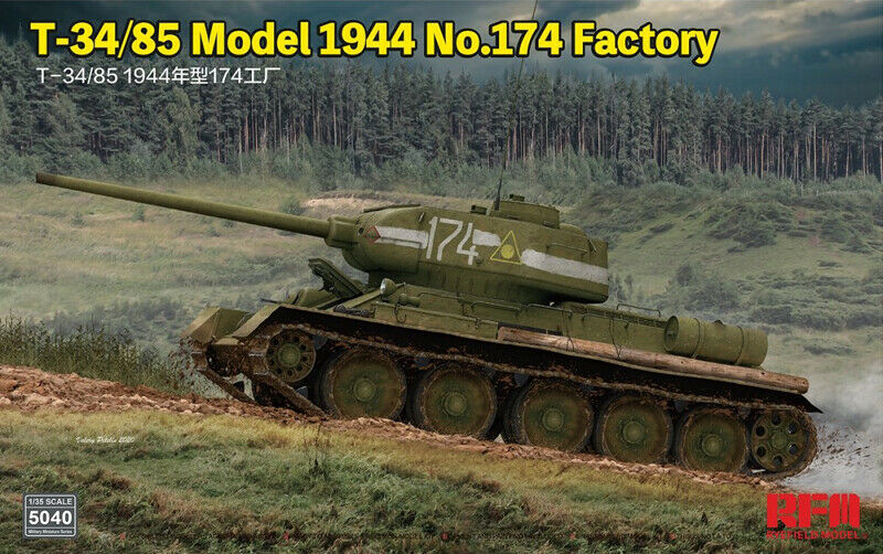Ryefield Model 1/35 T34/85 Model 1945 No.174 Factory Scale Model Ryefield