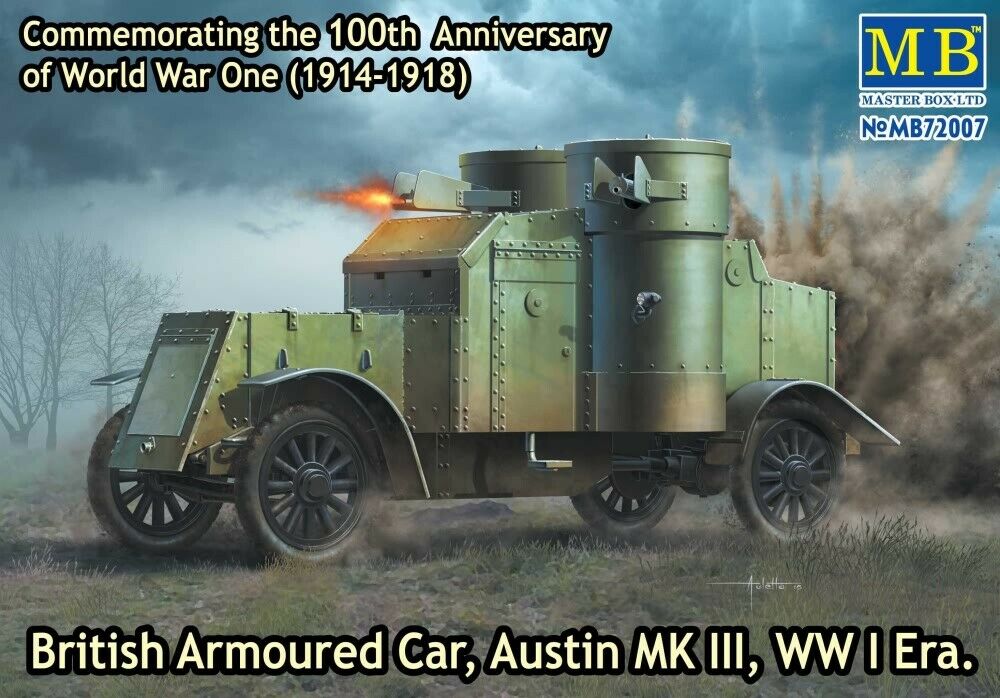 Master box 1/72 Austin MK 3 WW 1 British Armoured Car Scale Model Master Box