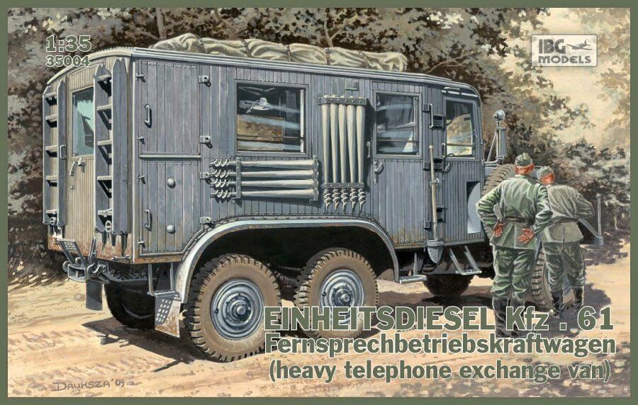 IBG 1/35 German Einheitsdiesel Kfz.61, heavy telephone exchange van Scale Model IBG Models