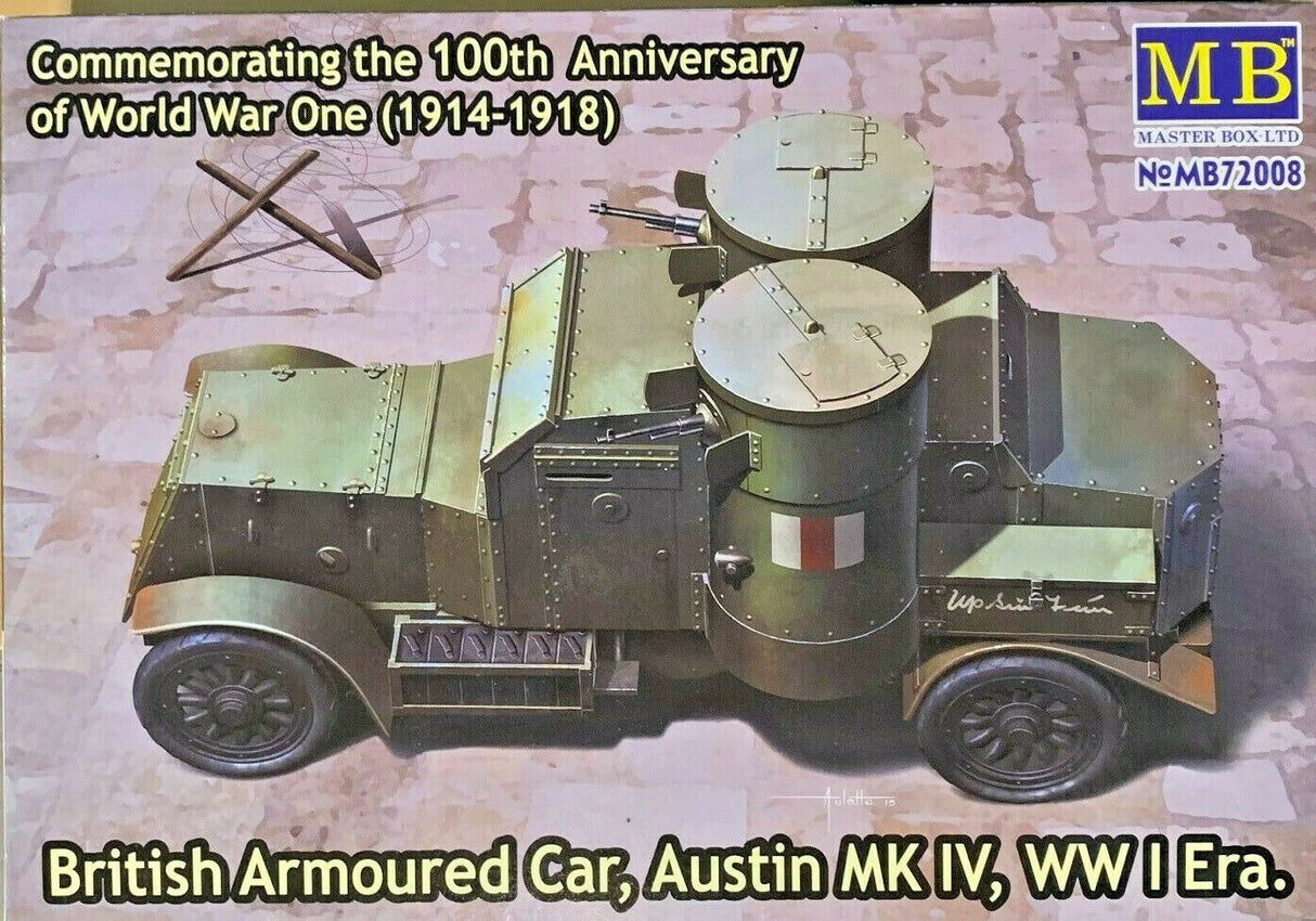 Master box 1/72 Austin MK 4 WW 1 British Armoured Car Scale Model Master Box