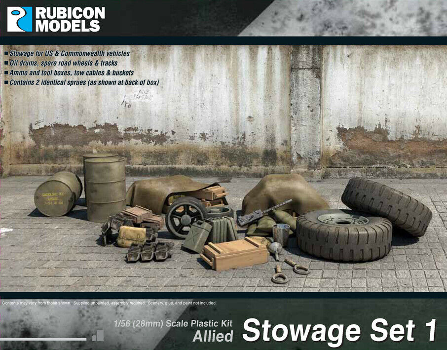 Rubicon Models 1/56 Allied Stowage Set 1 Scale Model Rubicon models.