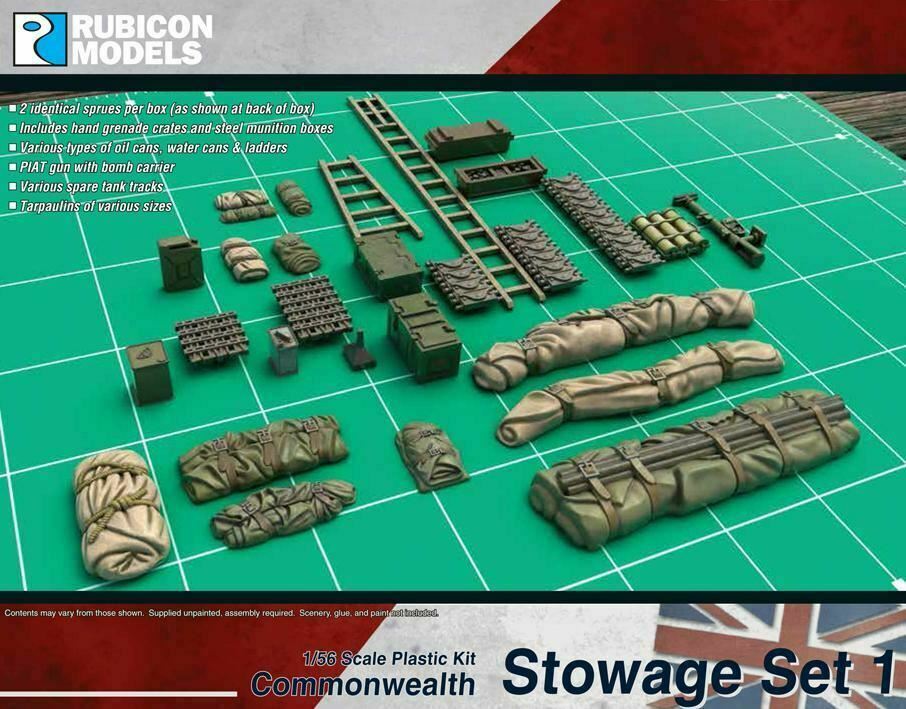 Rubicon Models 1/56 Commonweaith Stowage Set Scale Model Rubicon models.