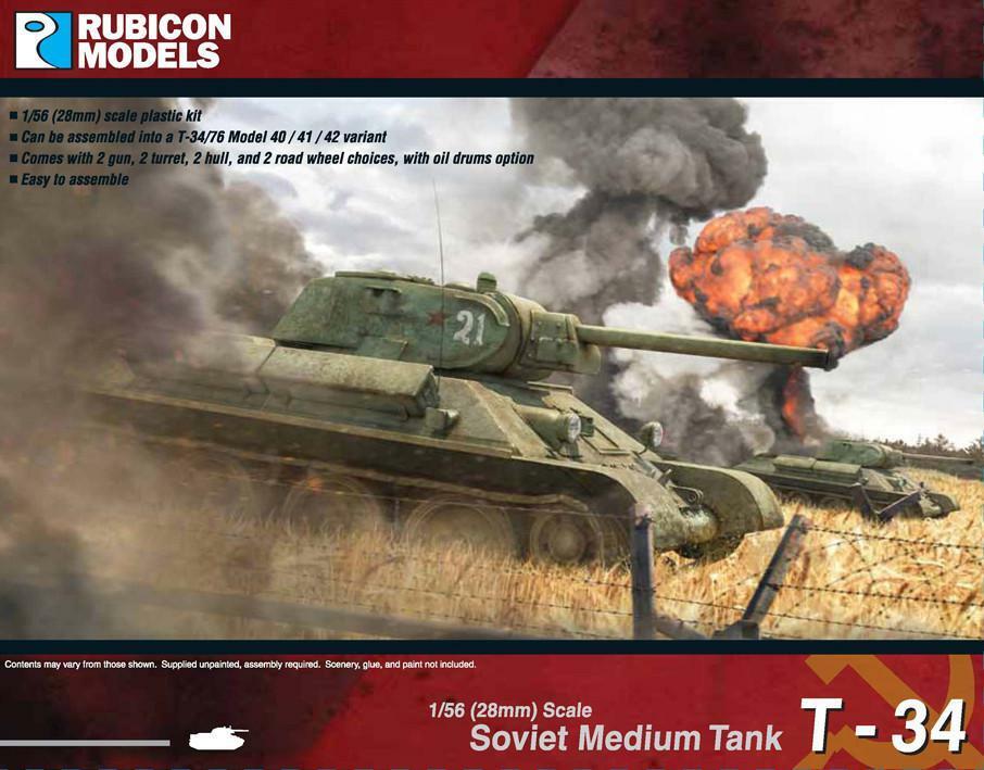 Rubicon Models 1/56 T-34/76 Early & Mid War Scale Model Rubicon models.