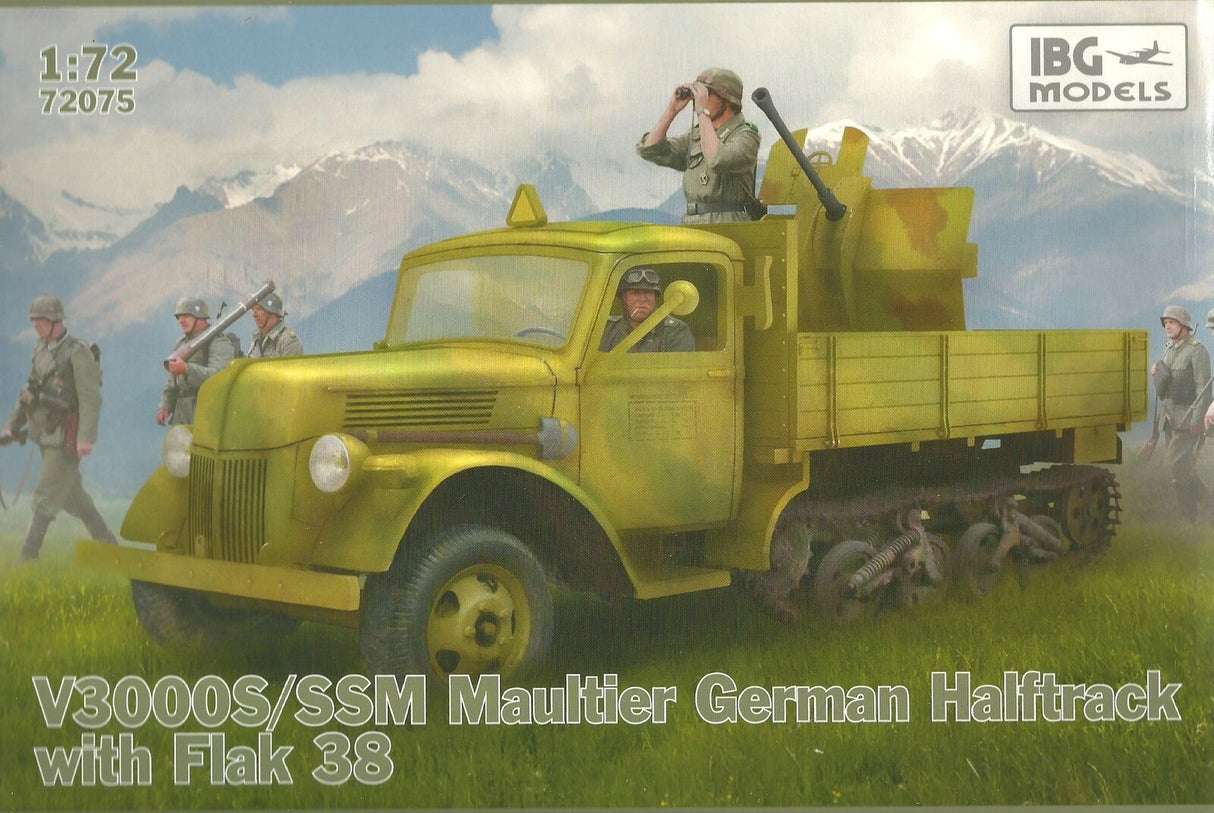 IBG 1/72 Maultier German Halftrack with Flak 38 Scale Model IBG Models