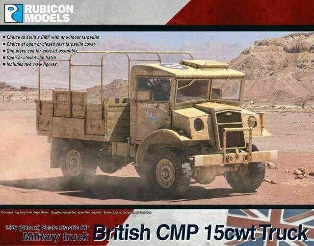 Rubicon Models 1/56 British CMP 15cwt Truck Scale Model Rubicon models.