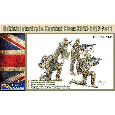 Gecko Models 1/35 British Infantry in Combat Circa 2010-2016 Set 1 Model Accessories Gecko