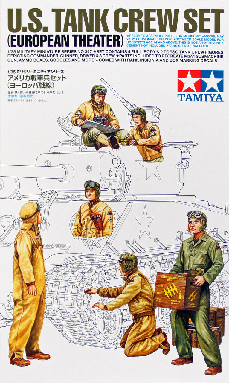 Tamiya 1/35 U.S Tank Crew Set (European Theater) Scale Model Tamiya