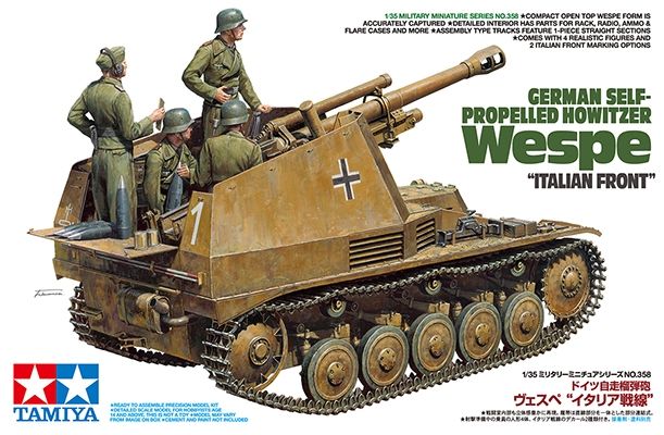 Tamiya 1/35 German Self-Propelled Howitzer Wespe Scale Model Tamiya