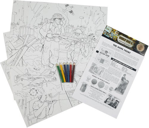 World War II Colouring Posters Wall Art Westair