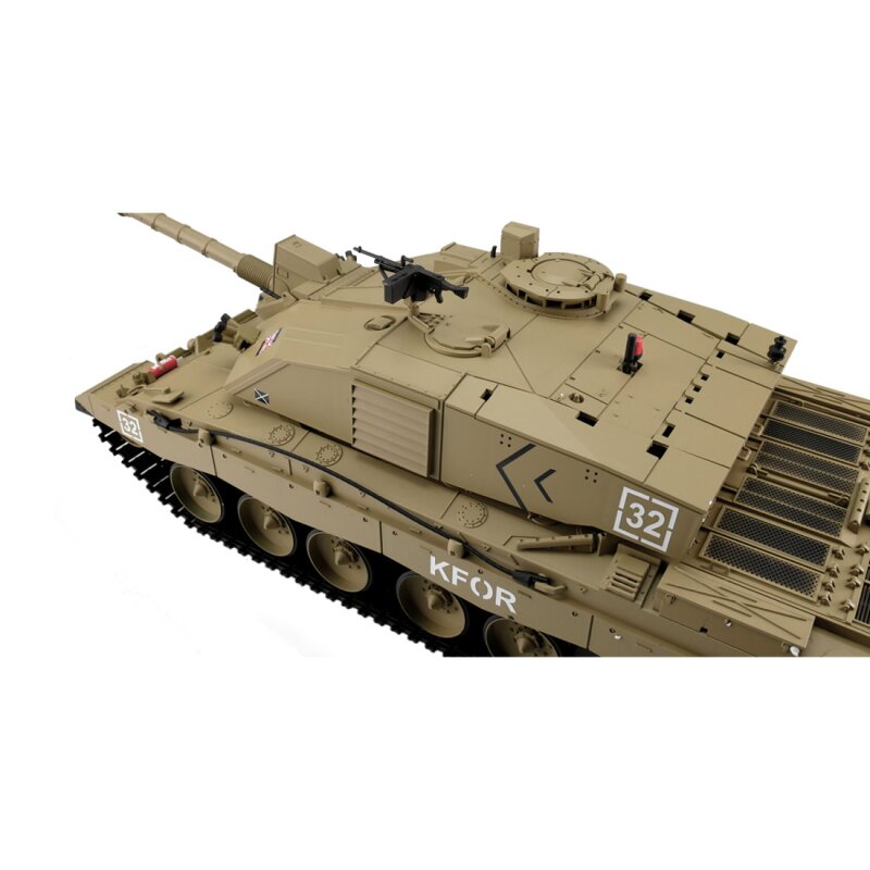 Torro: 1/16 Scale Remote Control Challenger 2 Sand BB+IR (Metal Tracks) Pre-Built Model [variant_option4]