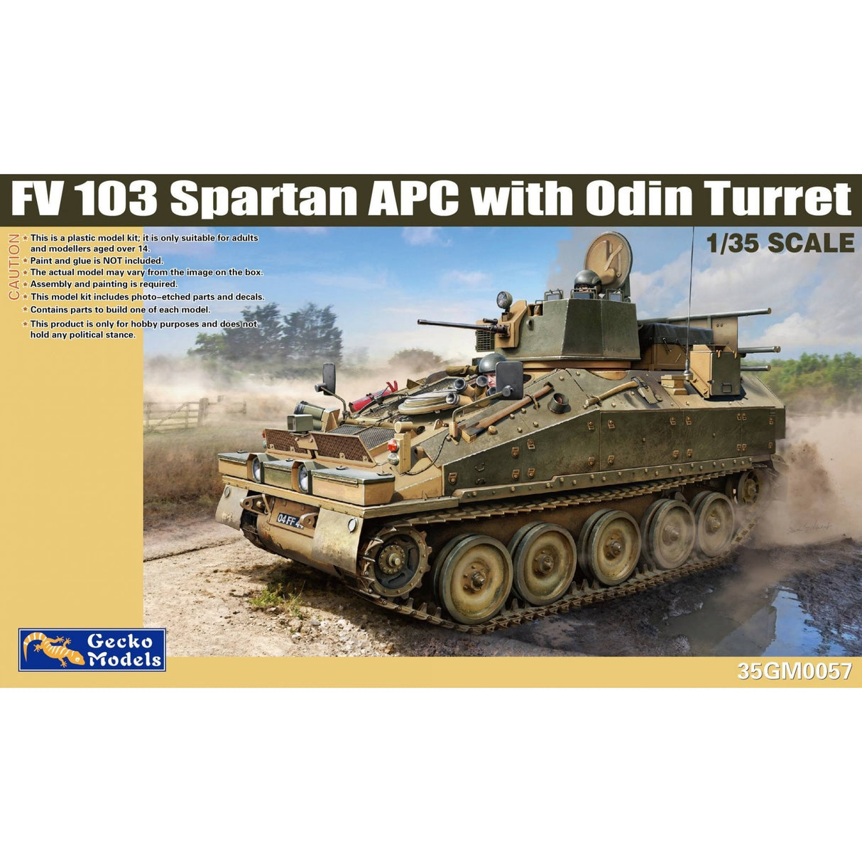 FV 103 Spartan APC with Odin Turret (tags,weight WORM) Scale Model Gecko