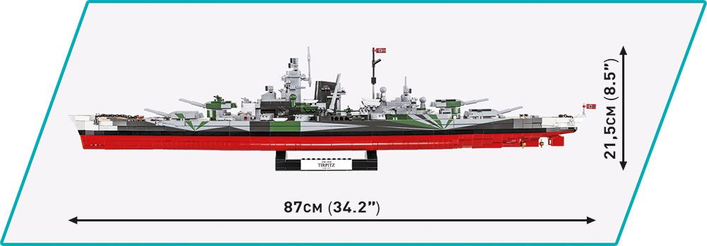 Cobi 1/300 Battleship Tirpitz Brick Model Kit Cobi