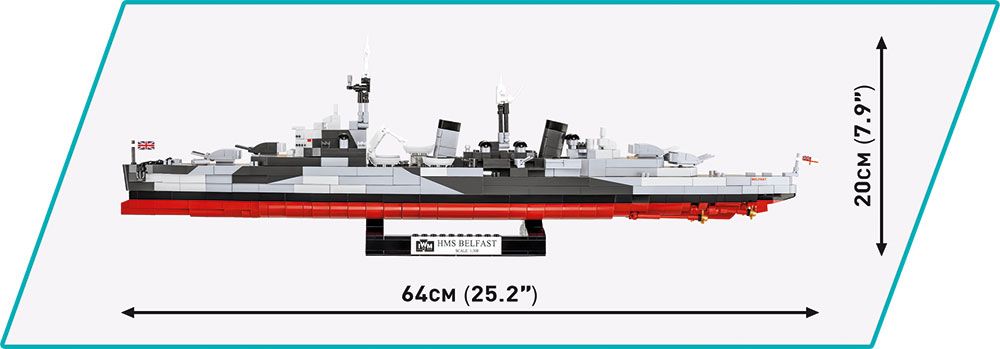 Cobi 1/300 Scale: HMS Belfast Brick Model Kit Cobi