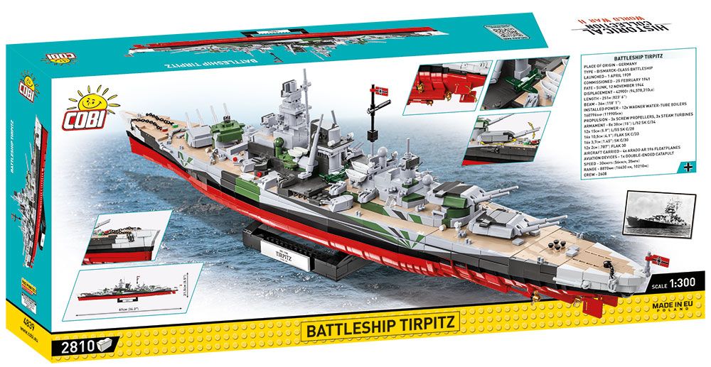 Cobi 1/300 Battleship Tirpitz Brick Model Kit Cobi