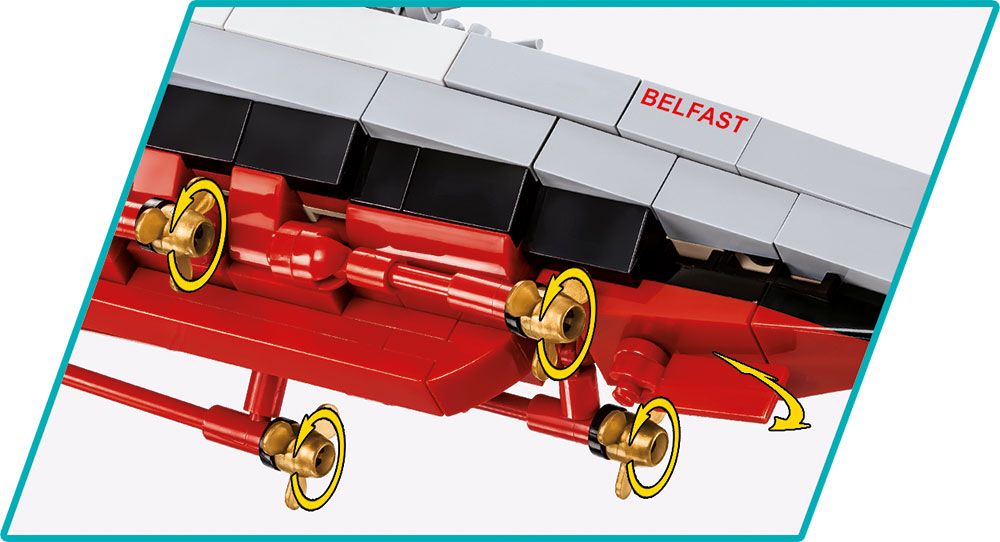 Cobi 1/300 Scale: HMS Belfast Brick Model Kit Cobi