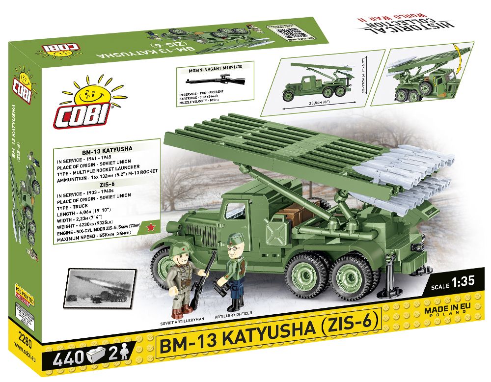 Cobi 1/35 Scale: BM-13 Katyusha (Zis-6) Brick Model Kit Cobi