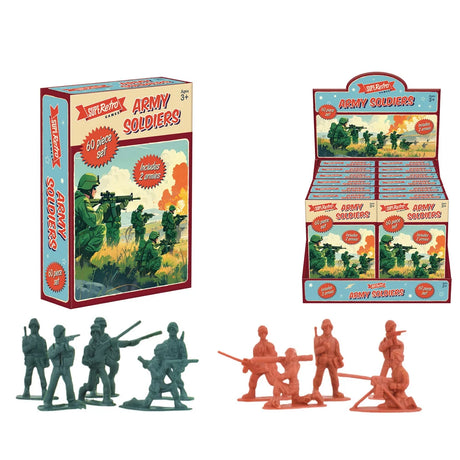 Retro 60 Piece Army Soldiers (WORM) Toy Kandy Toys