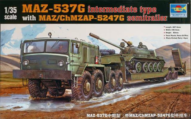 Trumpeter 1/35 MAZ-537G Soviet Tank Transporter Kits Trumpeter