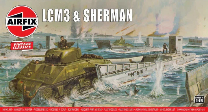 Airfix 1:76 Scale LCM3 And Sherman