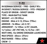 Cobi 1/35: T-72 East Germany / Soviet Brick Model Kit Cobi