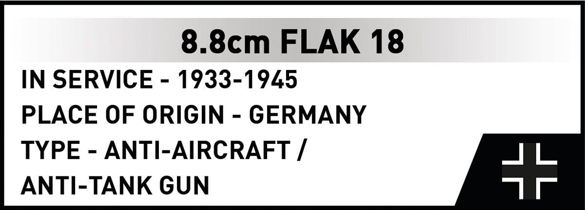 Cobi 1/35 8.8cm Flak 18 Brick Model Kit Cobi