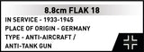 Cobi 1/35 8.8cm Flak 18 Brick Model Kit Cobi