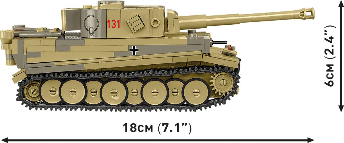 Cobi 1/48 Scale Tiger 131 - Upgraded Brick Model Kit Cobi