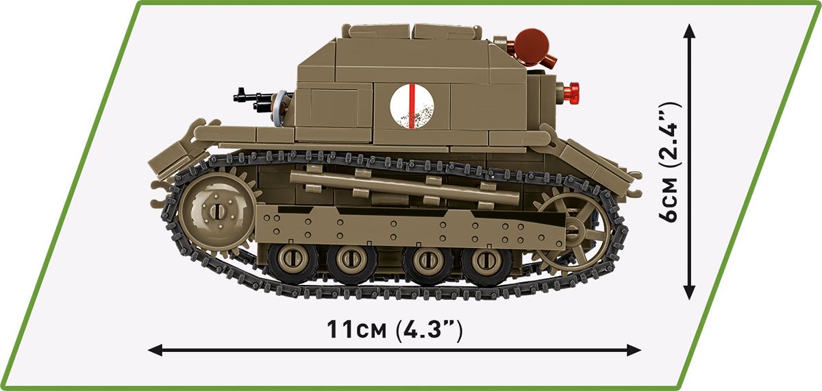 Cobi 1:28 Scale: Tankette TK-3 Brick Model Kit Cobi