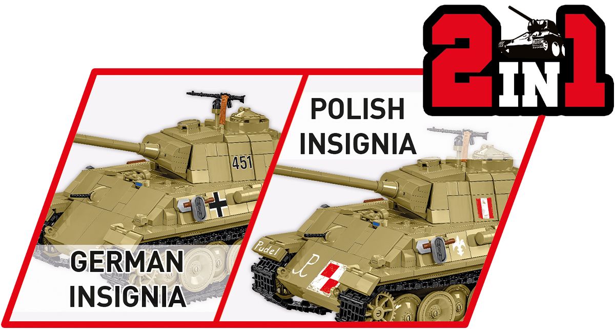 Cobi 1:28 Scale Panzer V Panther Ausf. G Pudel Brick Model Kit Cobi