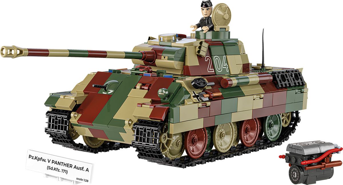 Cobi 1:28 Scale Pz.Kpfw. V Panther Ausf.A Brick Model Kit Cobi